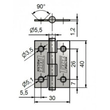 WINDOW HINGE J3 KZ40 GALVANIZED 8240 WINDOW HINGE J3 KZ40 GALVANIZED 8240