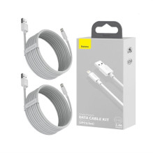 Adapteris BASEUS USB Type A M, Lightning M, 1.5m, baltas