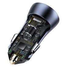 CAR CHARGER 12-24V USB + USB-C 40W GRAY CAR CHARGER 12-24V USB + USB-C 40W GRAY