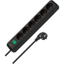EXT.SOCKET.SWITCH 6-WAY.BLACK.3M EXT.SOCKET.SWITCH 6-WAY.BLACK.3M