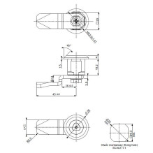 Electrical panel lock with keys, 8 mm Electrical panel lock with keys, 8 mm