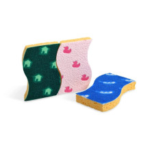 Cleaning sponge Spontex, multi colour, 3 pcs Cleaning sponge Spontex, multi colour, 3 pcs