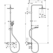 Termostatinis dušo komplektas Hansgrohe Vernis Blend Termostatinis dušo komplektas Hansgrohe Vernis Blend