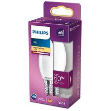 Light bulb Philips LED, B35, E14, 6.5 W, 806 lm, 2700 K