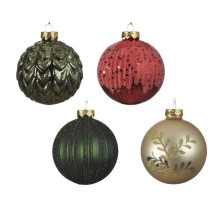Christmas Tree toy Decoris 062587, gold / red / green / , 80 mm