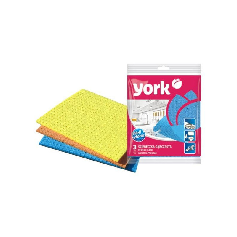 Drėgnų šluosčių komplektas York, 3 vnt., 17,5 x 15,5 cm