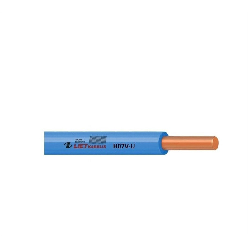 Wire Lietkabelis H07V-U, 1 x 6 mm², blue
