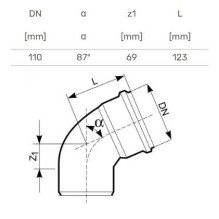 Elbow external D110x87 Elbow external D110x87