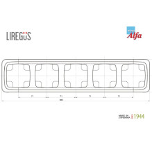 Penkiavietis rėmelis LIREGUS ALFA, baltos spalvos Penkiavietis rėmelis LIREGUS ALFA, baltos spalvos
