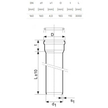 Pipe external D160 3.0m 4.0mm Pipe external D160 3.0m 4.0mm