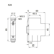 Kontaktorius AC-1, ETI R 20-20, 20 A, 2.16 kW