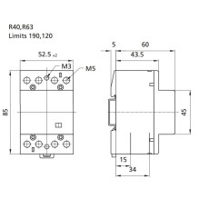 Kontaktorius ETI AC-1, R 40-40, 40 A, 6 kW Kontaktorius ETI AC-1, R 40-40, 40 A, 6 kW