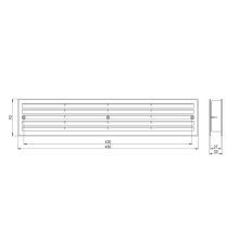 Durų ventiliacijos grotelės EUROPLAST VR459, 450 x 92 mm Durų ventiliacijos grotelės EUROPLAST VR459, 450 x 92 mm
