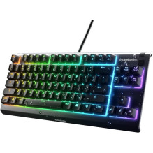Žaidimų klaviatūra Steelseries Apex 3 TKL, anglų (US), juoda
