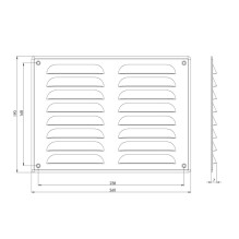 GRILLE METAL 260X190, WHITE GRILLE METAL 260X190, WHITE