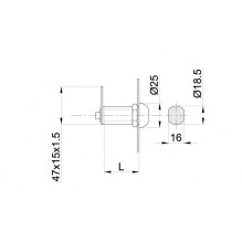 Lock IBFM DIY 150, chrome, 16 mm Lock IBFM DIY 150, chrome, 16 mm