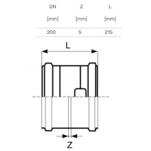 Coupling external double D200 Coupling external double D200