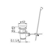 Dugno vožtuvas Oras 552051, Ø 63 mm Dugno vožtuvas Oras 552051, Ø 63 mm
