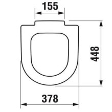 TOILET SEAT JIKA DEEP, 44.8 x 37.8 cm TOILET SEAT JIKA DEEP, 44.8 x 37.8 cm