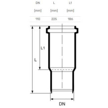 Kompensacinė mova HTplus, Ø 110 mm Kompensacinė mova HTplus, Ø 110 mm