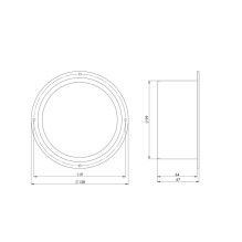 Ventiliacinis adapteris EUROPLAST VF100, D100 Ventiliacinis adapteris EUROPLAST VF100, D100