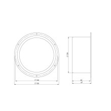 Ventiliacinis adapteris EUROPLAST VF125, D125 Ventiliacinis adapteris EUROPLAST VF125, D125