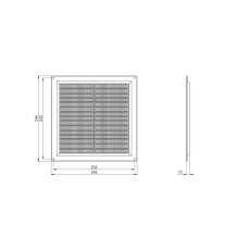 GRILLE VENTILATION 250X250, WHITE GRILLE VENTILATION 250X250, WHITE