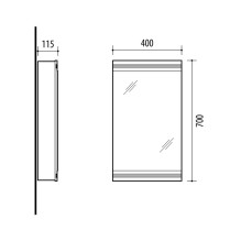 BATHROOM CABINET SV40 WHITE