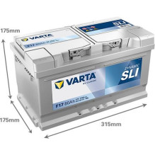 Akumuliatorius Varta BD F17, 80 Ah, 740 A, 12 V Akumuliatorius Varta BD F17, 80 Ah, 740 A, 12 V