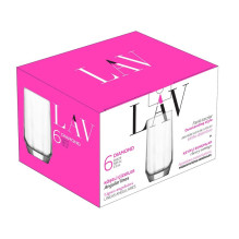 Stiklinės LAV DIAMOND DIA25F, 385 ml, 6 vnt. Stiklinės LAV DIAMOND DIA25F, 385 ml, 6 vnt.