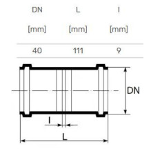 Coupling internal double D40 PP Coupling internal double D40 PP