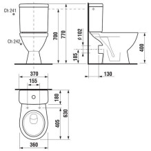 Jika Lyra Plus Horizontal WC White Jika Lyra Plus Horizontal WC White