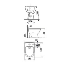 Pastatoma bidė Jika Lyra Plus 32381