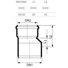 Reducer internal D32 / 40 white Reducer internal D32 / 40 white