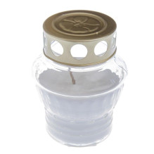 Grave candle bell white 28 h 130g