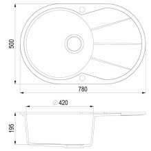 SINK OVAL SR 101-110AW SAND SINK OVAL SR 101-110AW SAND