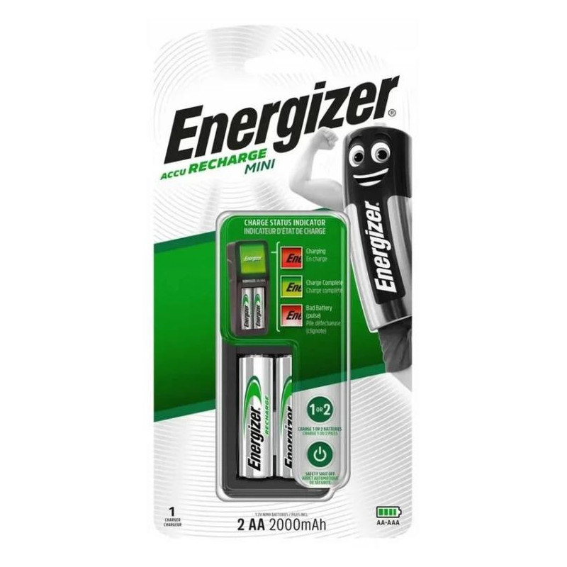 Įkr. elementų kroviklis ENERGIZER+2 vnt. AA įkr. elementai