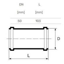 Coupling internal repair D50 PP Coupling internal repair D50 PP