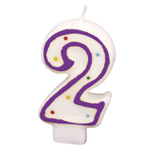 NUMERAL CANDLE 2 HEIGHT 7.3 CM