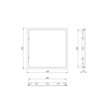 Revizinės durelės EUROPLAST RL4040, 40 x 40 cm