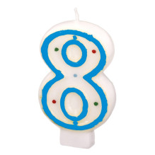 Numeral candle 8, 7,3 cm