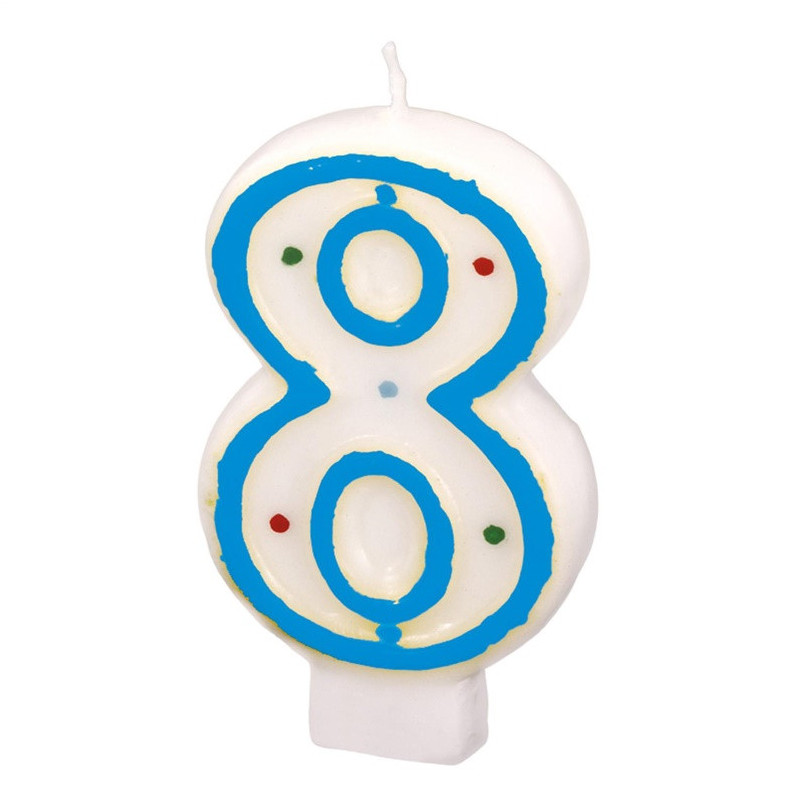 Numeral candle 8, 7,3 cm