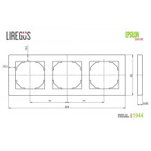 Trivietis rėmelis LIREGUS EPSILON, šampano spalvos Trivietis rėmelis LIREGUS EPSILON, šampano spalvos