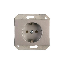 Kištukinis lizdas VILMA XP500, su įž., metalo spalvos
