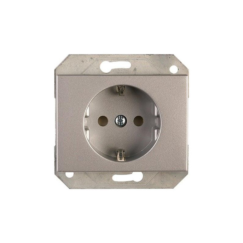 Kištukinis lizdas VILMA XP500, su įž., metalo spalvos