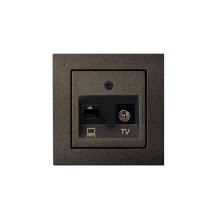 Antenos ir kompiuterio lizdas LIREGUS EPSILON, juodos spalv. Antenos ir kompiuterio lizdas LIREGUS EPSILON, juodos spalv.