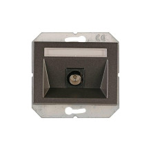TV SOCKET FLUSH BLACK XP