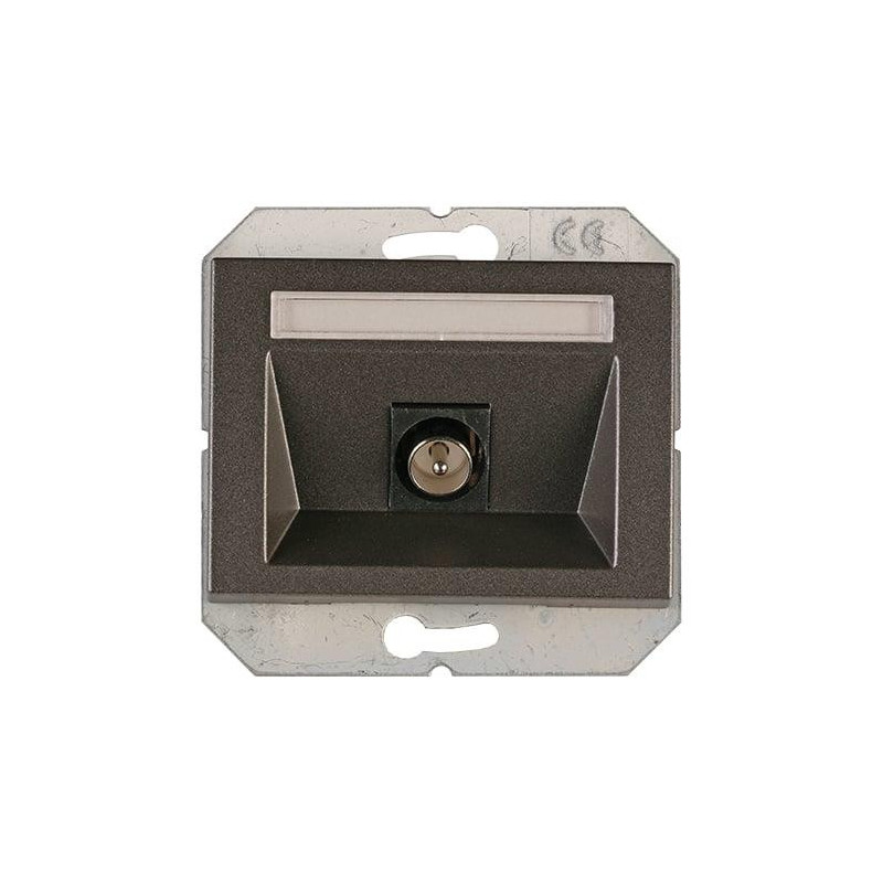 TV SOCKET FLUSH BLACK XP