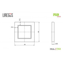 Vienvietis rėmelis LIREGUS EPSILON, baltos spalvos Vienvietis rėmelis LIREGUS EPSILON, baltos spalvos