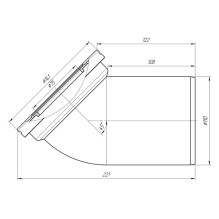 Ani Plast W4220EU WC Connection Pipe Angle Hard 110mm